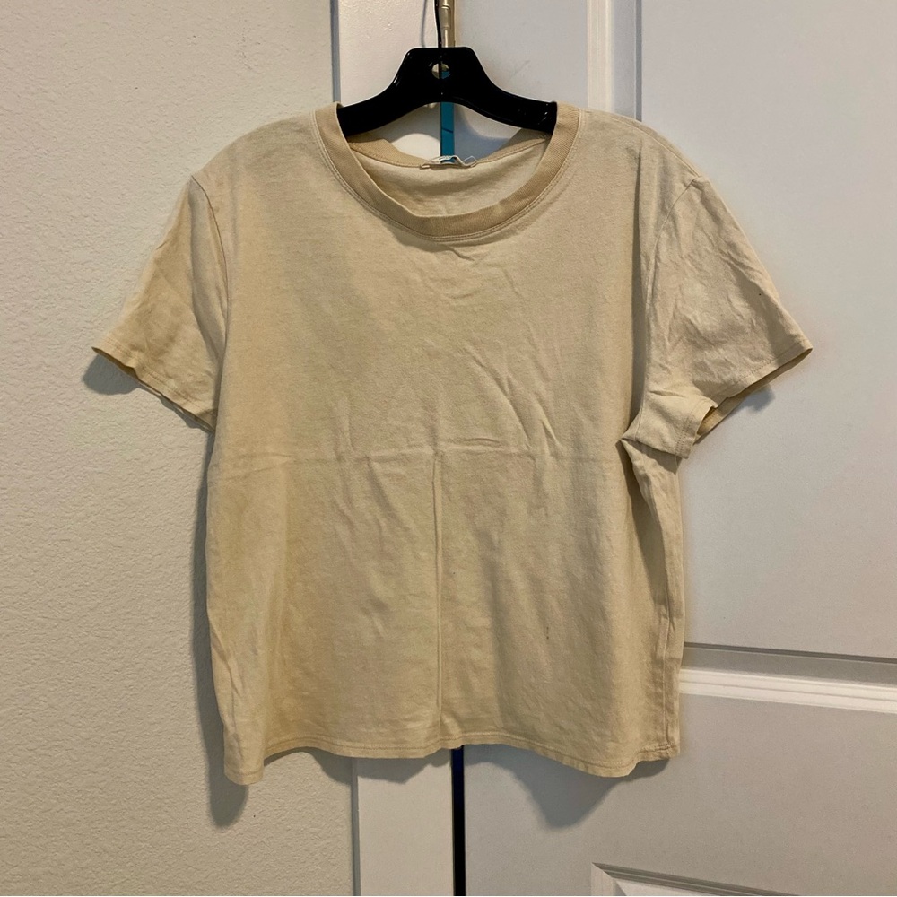Womn Minimal Utility Organic Cotton Capsule Boxy Fit Short Sleeve Casual Top